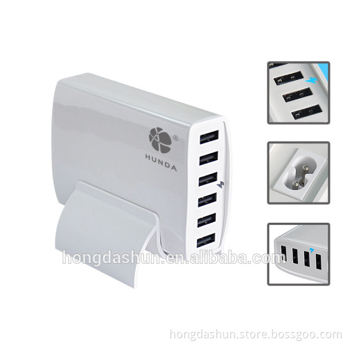 multiple micro usb adapter 12amp 60w 6 port usb charger